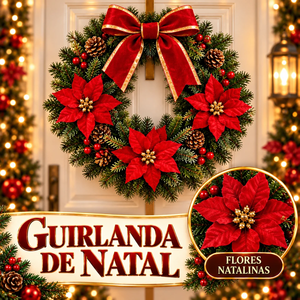 Guirlanda de Natal — Boas-Vindas Floridas