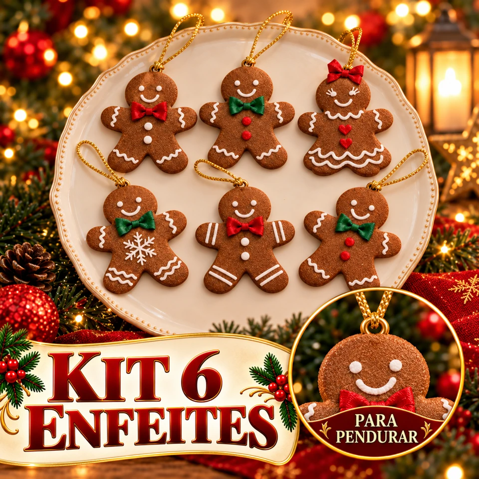 Kit 6 Enfeites — Biscoitinhos Encantados